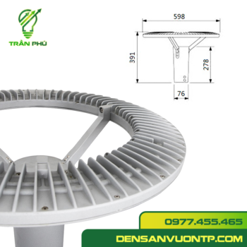 đèn trụ chiếu sáng sân vườn vòng bạc